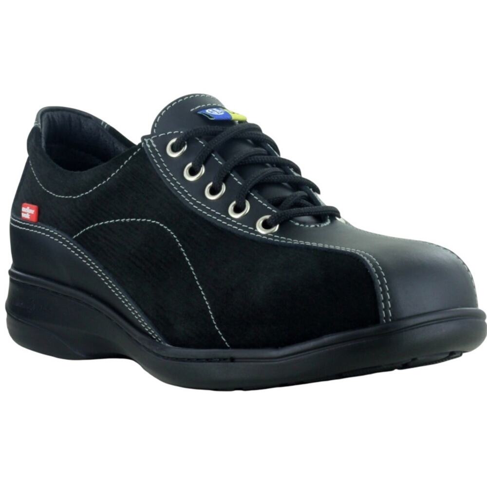 Mellow Walk Womens Daisy 420092 Work Shoes Size 5.5 Black Steel Toe SR NIB